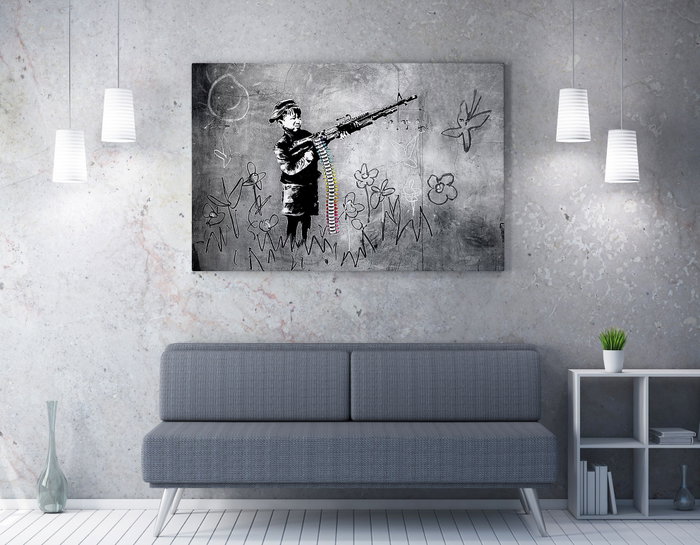 Wallity Lienzo Decorativo Banksy 70 x 100 cm